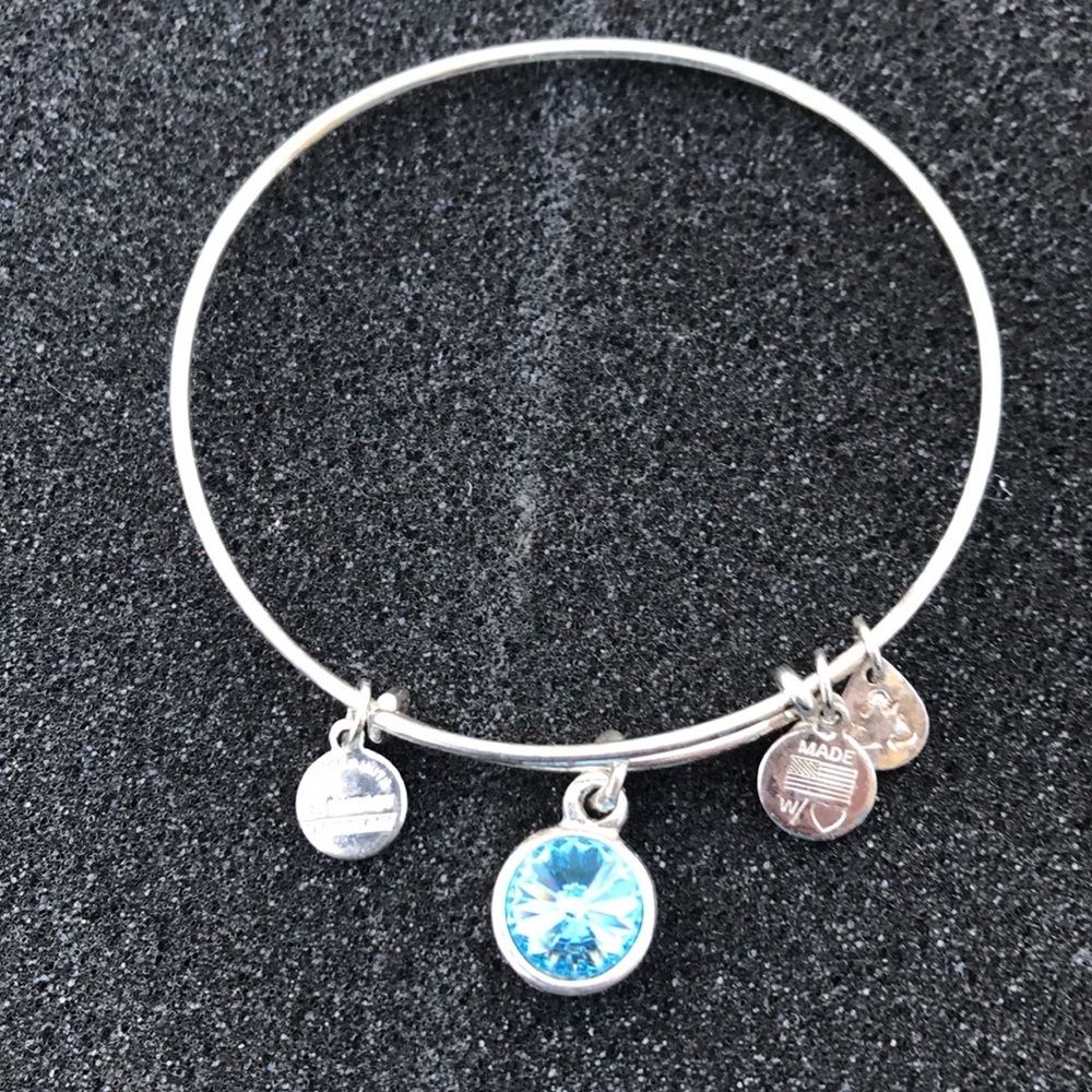 Alex and Ani bracelet with blue stone